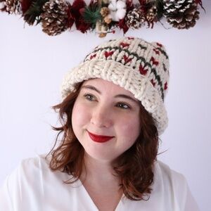 Chunky Cozy Knit Winter Hat Beanie Handmade Warm